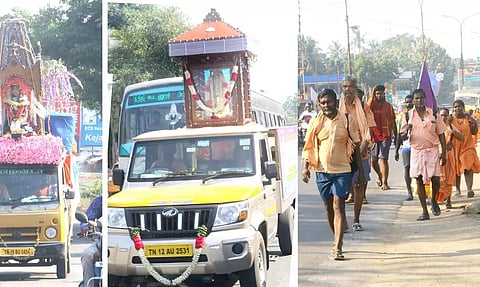 வேளாங்கண்ணிக்கு கிறிஸ்தவர்கள் பாதயாத்திரை