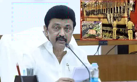 மதுரை ரெயில் தீ விபத்து: உயிரிழந்தோர் குடும்பத்துக்கு முதல் அமைச்சர் நிவாரணம் அறிவிப்பு