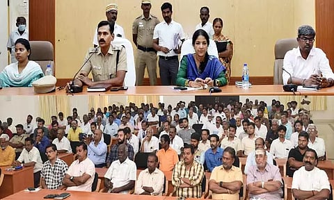 காஞ்சீபுரம் மாநகராட்சிக்குட்பட்ட பகுதிகளில் தற்காலிக வாகன நிறுத்துமிடம் அமைப்பது தொடர்பான ஒருங்கிணைப்பு கூட்டம்