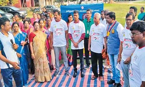 போதைப்பொருள் ஒழிப்பு குறித்து விழிப்புணர்வு மாரத்தான்