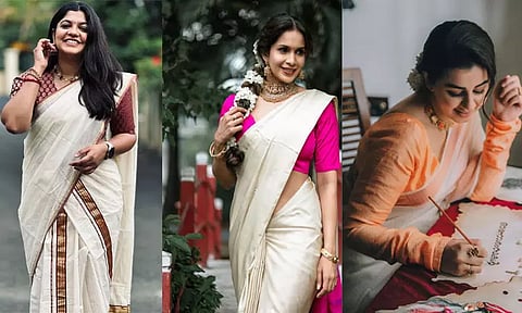 ஓணம் பண்டிகையை வண்ணமயமாக்கிய நாயகிகள் - சொக்கிப்போகும் ரசிகர்கள்!