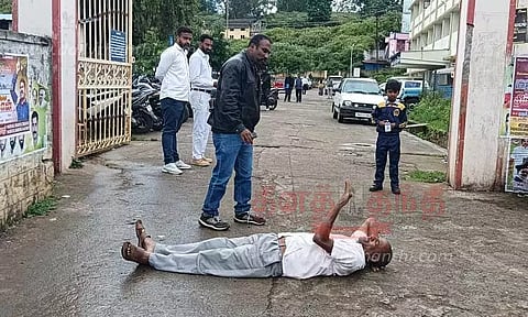 தற்கொலை மிரட்டல் விடுத்த முதியவரால் பரபரப்பு