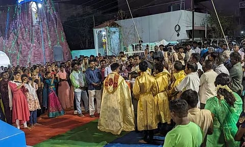 சாத்தான்குளம் புனித மரியாவின் மாசற்ற இருதய ஆலய திருவிழா கொடியேற்றம்