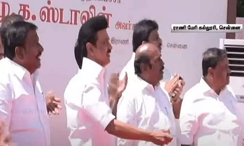 சென்னை ராணி மேரி கல்லூரியில் ரவீந்திரநாத் தாகூர் சிலை - முதல்-அமைச்சர் மு.க.ஸ்டாலின் திறந்து வைத்தார்