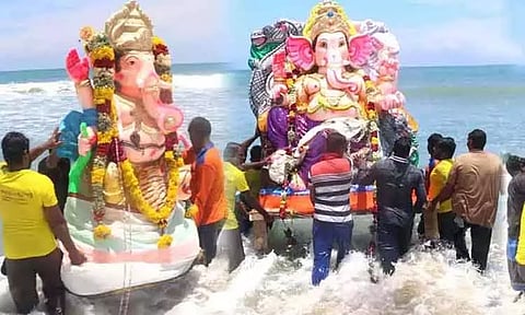 விநாயகர் சதுர்த்தியையொட்டி நீர் நிலைகளில் சிலைகளை கரைப்பதற்கான வழிமுறைகள் - காஞ்சீபுரம் மாவட்ட கலெக்டர் தகவல்