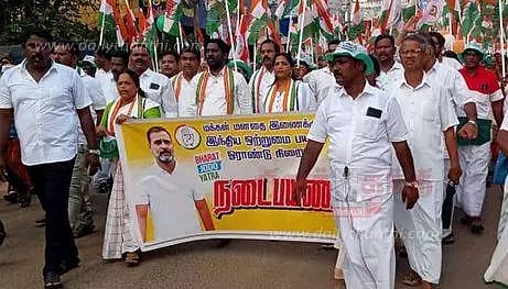 குளச்சலில் காங்கிரசார் பேரணி; விஜய் வசந்த் எம்.பி. தொடங்கி வைத்தார்