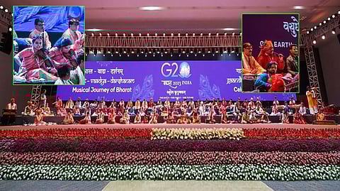ஜி-20 உச்சி மாநாடு; இந்தியாவின் பாரம்பரிய இசை கச்சேரியை ரசித்த விருந்தினர்கள்