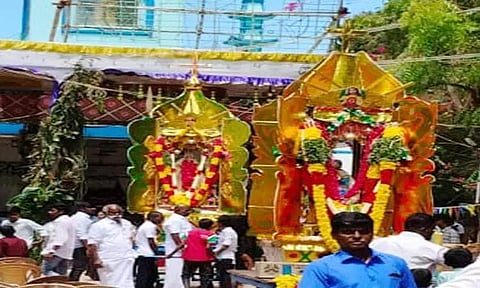 தூத்துக்குடி தாளமுத்துநகர்புனித ஆரோக்கியநாதர் ஆலய திருவிழா சப்பர பவனி