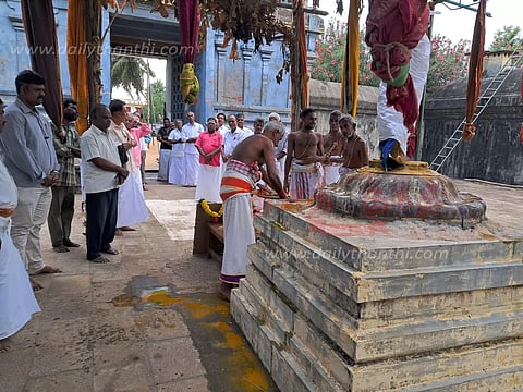 வரதராஜ பெருமாள் கோவில் கொடிமர பாலாலயம்
