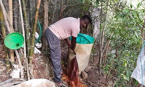 கல்வராயன்மலையில்சாராய ஊறல் அழிப்பு