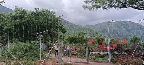 அந்தியூர் அருகே யானைகள் கிராமங்களுக்குள் நுழைவதை தடுக்க மின் வேலி