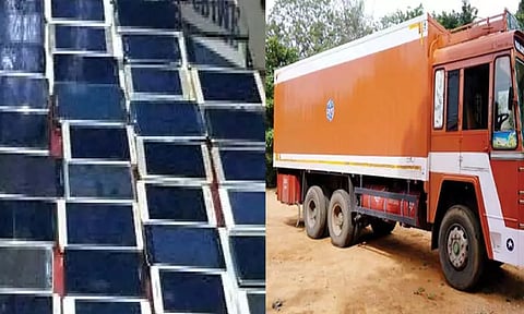 கன்டெய்னர் லாரியில் ரூ.1¼ கோடி மதிப்புள்ள செல்போன்கள் திருட்டு