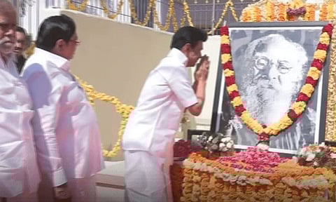 பெரியாரின் 145-வது பிறந்தநாள்: முதல்-அமைச்சர் மு.க.ஸ்டாலின் மரியாதை