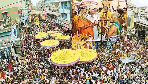 திருமலை திருப்பதி திருக்குடை ஊர்வலம் - திரளான பக்தர்கள் தரிசனம்