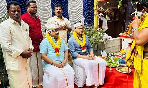 புதிய நடிகர் சங்க கட்டிட வளாகத்தில் விநாயகர் சதுர்த்தி கொண்டாடிய தென்னிந்திய நடிகர் சங்கத்தினர்...!