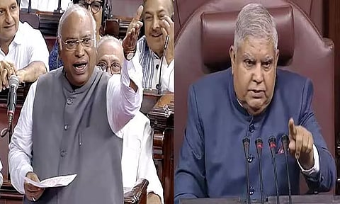 எதிர்க்கட்சி தலைவர் கார்கேவுடன் மாநிலங்களவை தலைவர் வாக்குவாதம்