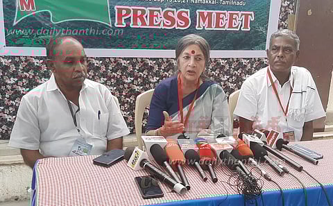 பெண்களுக்கு 33 சதவீத இடஒதுக்கீடு:பா.ஜனதாவின் அரசியல் நாடகம்நாமக்கல்லில் பிருந்தா காரத் பேட்டி