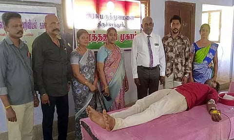 திருச்செந்தூர் ஆதித்தனார் கல்லூரியில்ரத்ததான முகாம்