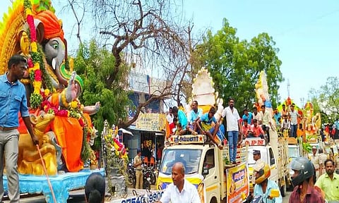 கோவில்பட்டி, சாத்தான்குளத்தில்விநாயகர் சிலைகள் ஊர்வலம்