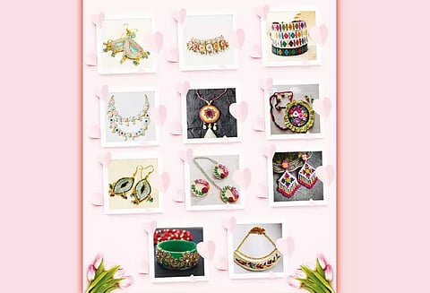 பாரம்பரியத்தை பறைசாற்றும் எம்பிராய்டரி நகைகள்