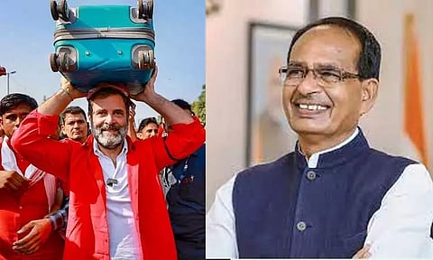 சக்கரங்கள் வைத்த பெட்டியை தலையில் சுமப்பதா? - ராகுல் காந்தியை கிண்டல் செய்த சிவராஜ் சிங் சவுகான்