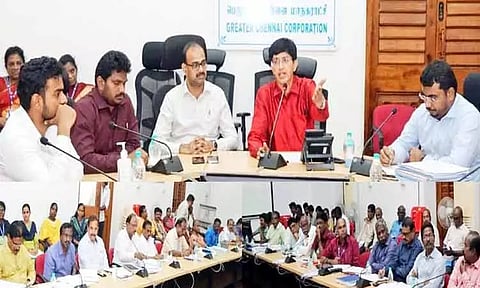 வடகிழக்கு பருவமழைக்கு முன்பாக சாலை சீரமைப்பு பணிகளை முடிக்க வேண்டும்; அதிகாரிகளுக்கு சென்னை மாநகராட்சி கமிஷனர் உத்தரவு