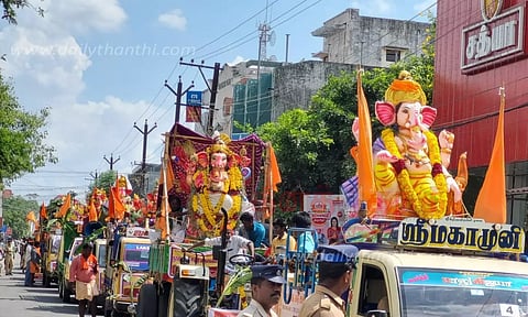 114 விநாயகர் சிலைகள் கரைப்பு