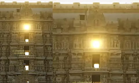 260 ஆண்டுகள் ஆகியும்... ஸ்ரீபத்மநாபசுவாமி கோவில் கோபுரத்தில் சரியாக சூரிய ஒளி ஊடுருவும் ஆச்சரியம்