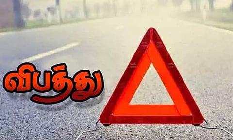 கும்மிடிப்பூண்டி அருகே லாரி மீது மோட்டார் சைக்கிள் மோதல்; சப்-இன்ஸ்பெக்டர் மகன் பலி