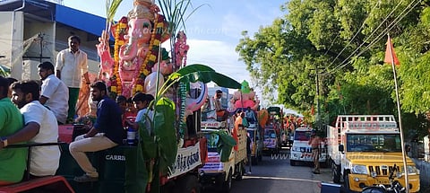 மொடக்குறிச்சியில் விநாயகர் சிலைகள் கரைப்பு