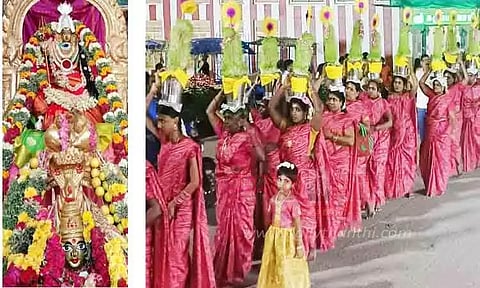 முளைப்பாரி சுமந்து வந்த பெண்கள்