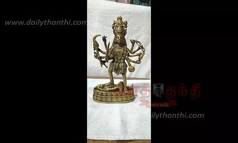 காவிரி ஆற்றில் ஐம்பொன் காளி சிலை கண்டெடுப்பு