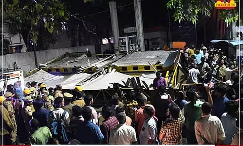 சென்னையில் பெட்ரோல் பங்க் மேற்கூரை விழுந்து ஒருவர் உயிரிழந்த சம்பவம்: பெட்ரோல் பங்கிற்கு சீல்