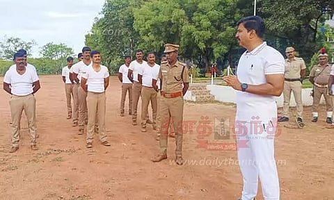 தூத்துக்குடியில் கவாத்து பயிற்சி