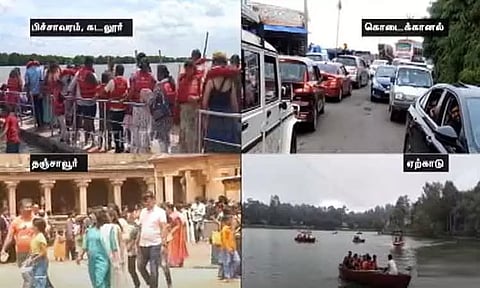தமிழகத்தில் தொடர் விடுமுறை எதிரொலி; சுற்றுலா தளங்களில் அதிகரித்த மக்கள் கூட்டம்