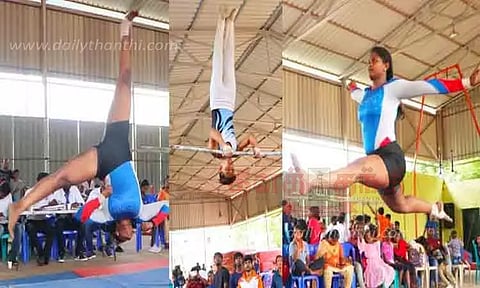 மதுரையில் மாநில அளவிலான ஜிம்னாஸ்டிக் போட்டி