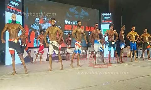 காரைக்குடியில் ஆணழகன் போட்டி