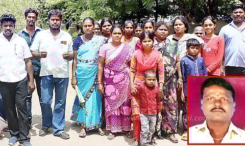 கட்டிட தொழிலாளி விபத்தில் பலி: நடவடிக்கை கோரி போலீஸ் சூப்பிரண்டிடம் உறவினர்கள் மனு