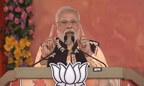 'தமிழ்நாட்டு கோவில்களை மாநில அரசு ஆக்கிரமித்துள்ளது' - பிரதமர் மோடி பரபரப்பு குற்றச்சாட்டு