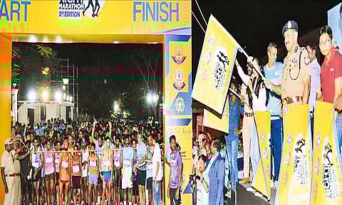 ஆவடியில் இரவு மாரத்தான் போட்டி