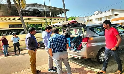 சிவமொக்காவில் காங்கிரஸ் பிரமுகர் வீடுகளில் அமலாக்கத்துறை சோதனை