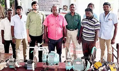 குடிநீர் உறிஞ்சிய 20 மின்மோட்டார்கள் பறிமுதல்