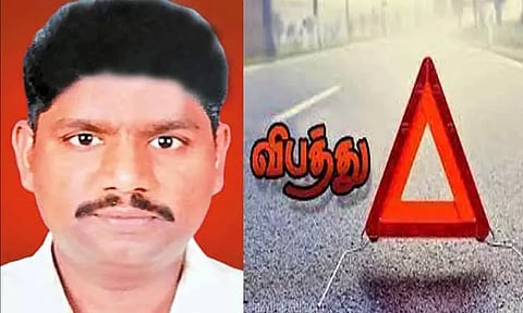 லாரி சக்கரத்தில் சிக்கி அரிசி மண்டி உரிமையாளர் பலி