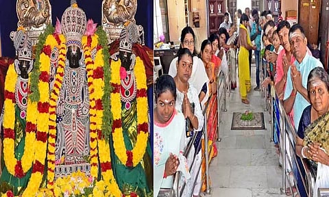 பெருமாள் கோவில்களில் பக்தர்கள் தரிசனம்