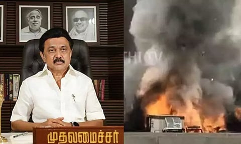 பட்டாசுக் கடை தீ விபத்தில் உயிரிழந்த தமிழ்நாட்டைச் சேர்ந்தவர்களின் குடும்பத்தினருக்கு நிதியுதவி - முதல்-அமைச்சர் மு.க.ஸ்டாலின் அறிவிப்பு