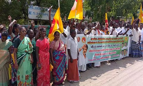 கோவில்பட்டியில் சமத்துவ மக்கள் கட்சியினர் ஆர்ப்பாட்டம்