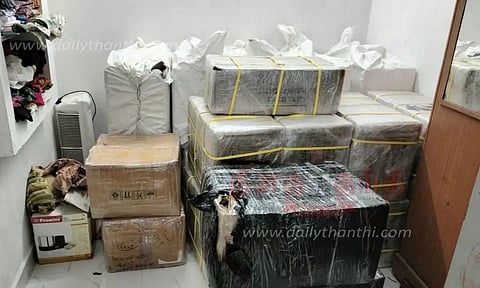 இலங்கைக்கு கடத்த வீட்டில் பதுக்கிய 23 பண்டல் போதை மாத்திரைகள் பறிமுதல்