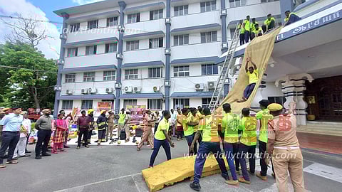 நாகையில், பேரிடர் மீட்பு ஒத்திகை நிகழ்ச்சி