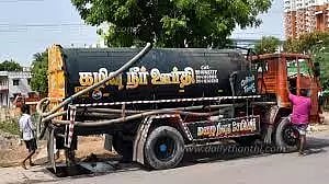 அனுமதியின்றி கழிவுநீர் அகற்றும் பணியில் ஈடுபட்ட வாகனம் பறிமுதல்