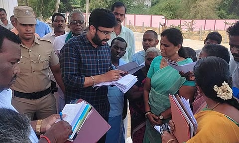 ஸ்ரீமுஷ்ணத்தில் வளாச்சி திட்ட பணிகளை கலெக்டர் ஆய்வு